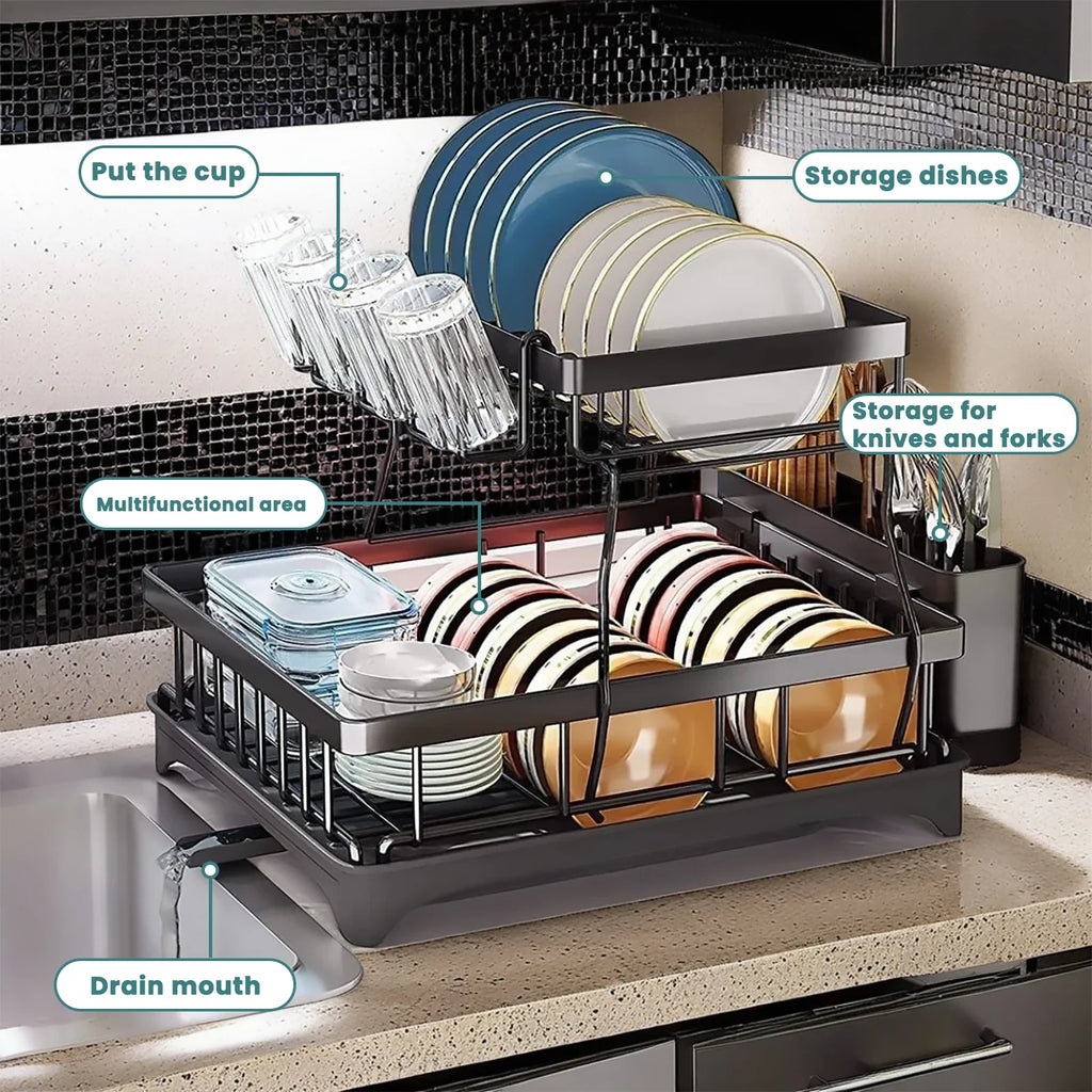 Durable Removable Dish Drying Rack For Kitchen Countertop